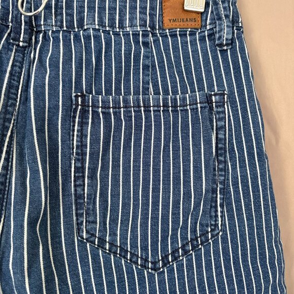 YMI Women's Denim Blue and White Striped Shorts Size 9/29 Preppy Beachy - Picture 4 of 9